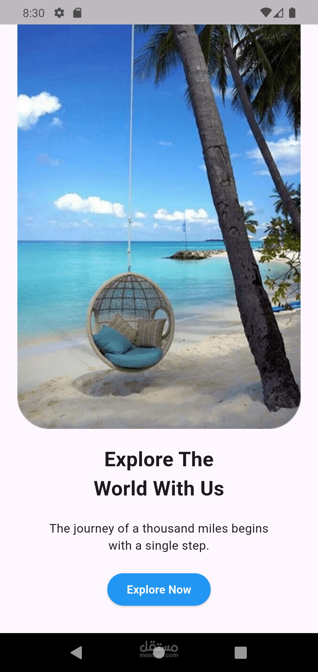 تصميم واجهة تطبيق سفر باستخدامFlutter