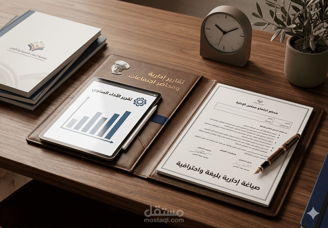 نماذج تقارير إدارية ومحاضر اجتماعات رسمية بأسلوب بليغ ومحترف