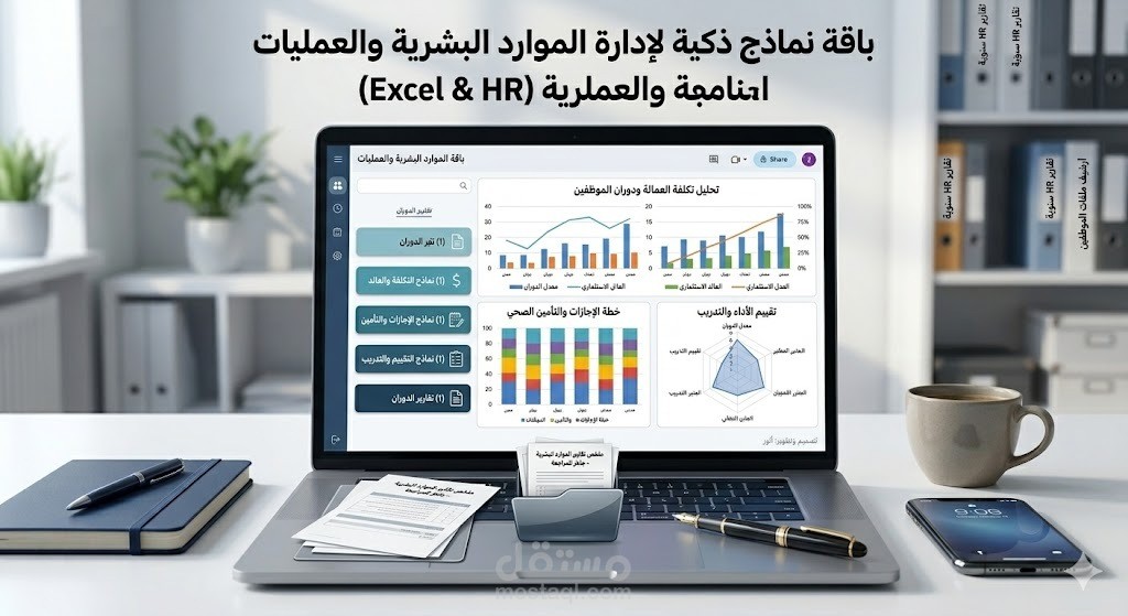 حقيبة نماذج ذكية لإدارة الموارد البشرية والعمليات الإدارية (Excel