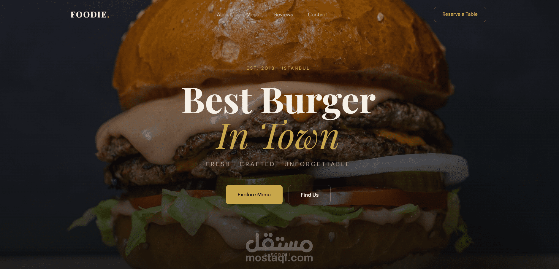 تصميم موقع مطعم احترافي بـ HTML وCSS وPython