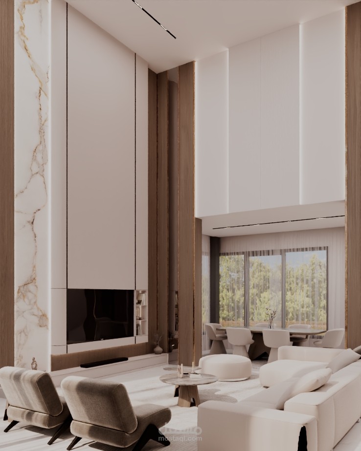 A modern loft villa interior