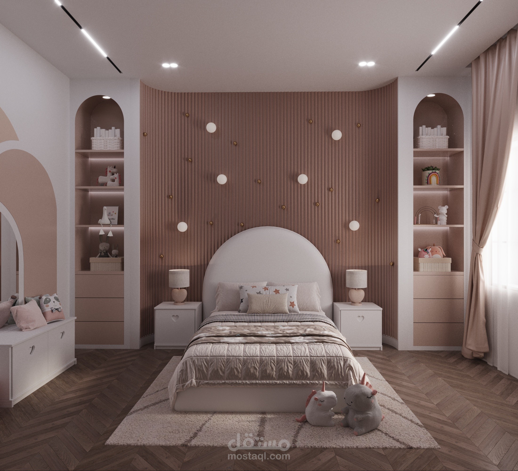 Girls’ bedroom designed