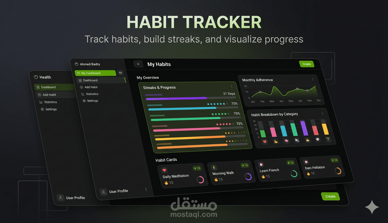 Habit Tracker — تطبيق ويب لتتبع العادات اليومية