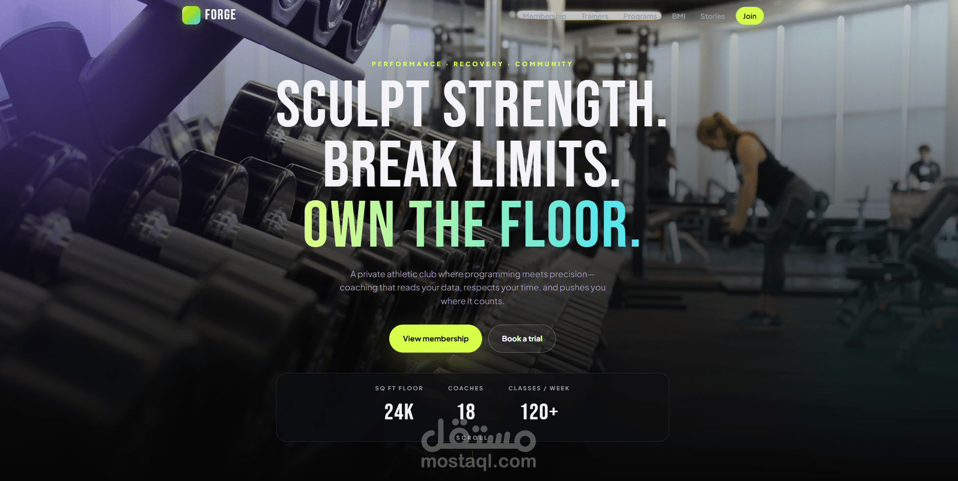 Fitness Gym Website Design