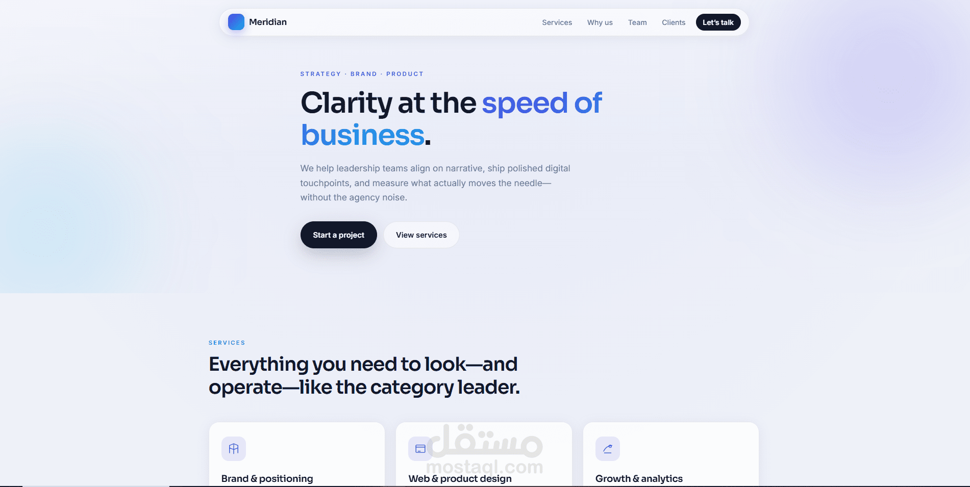 Modern Business Landing Page