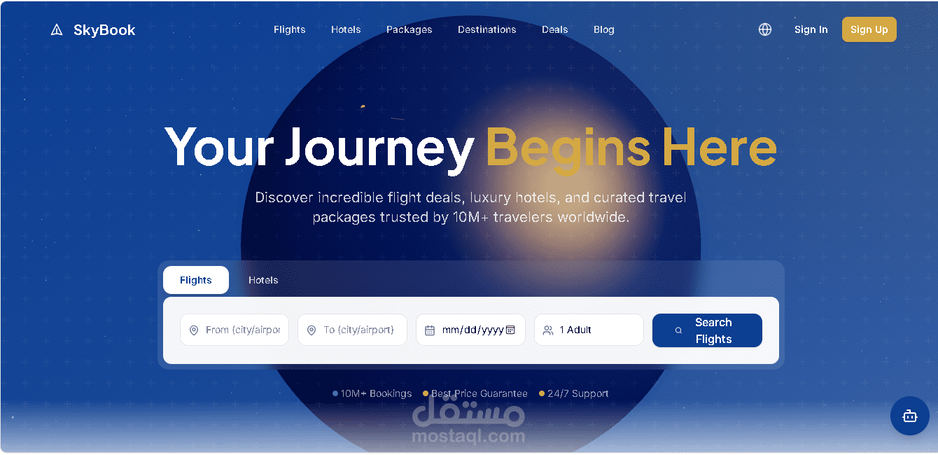 منصة متكاملة لحجز الطيران والفنادق والسياحة | Travel Booking Platform
