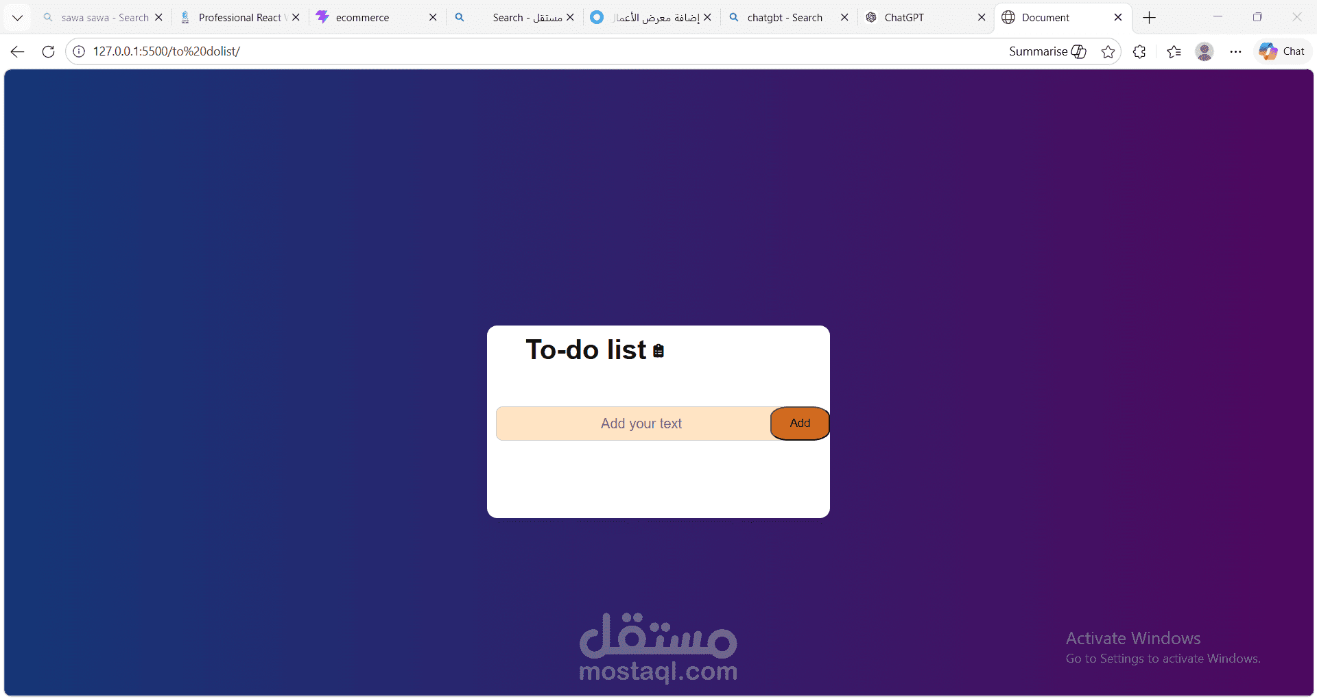 to do app