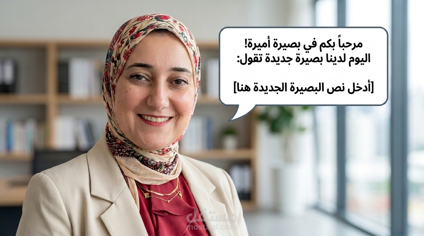 تعليق صوتي وبودكاست تربوي - مشروع بصيرة أميرة