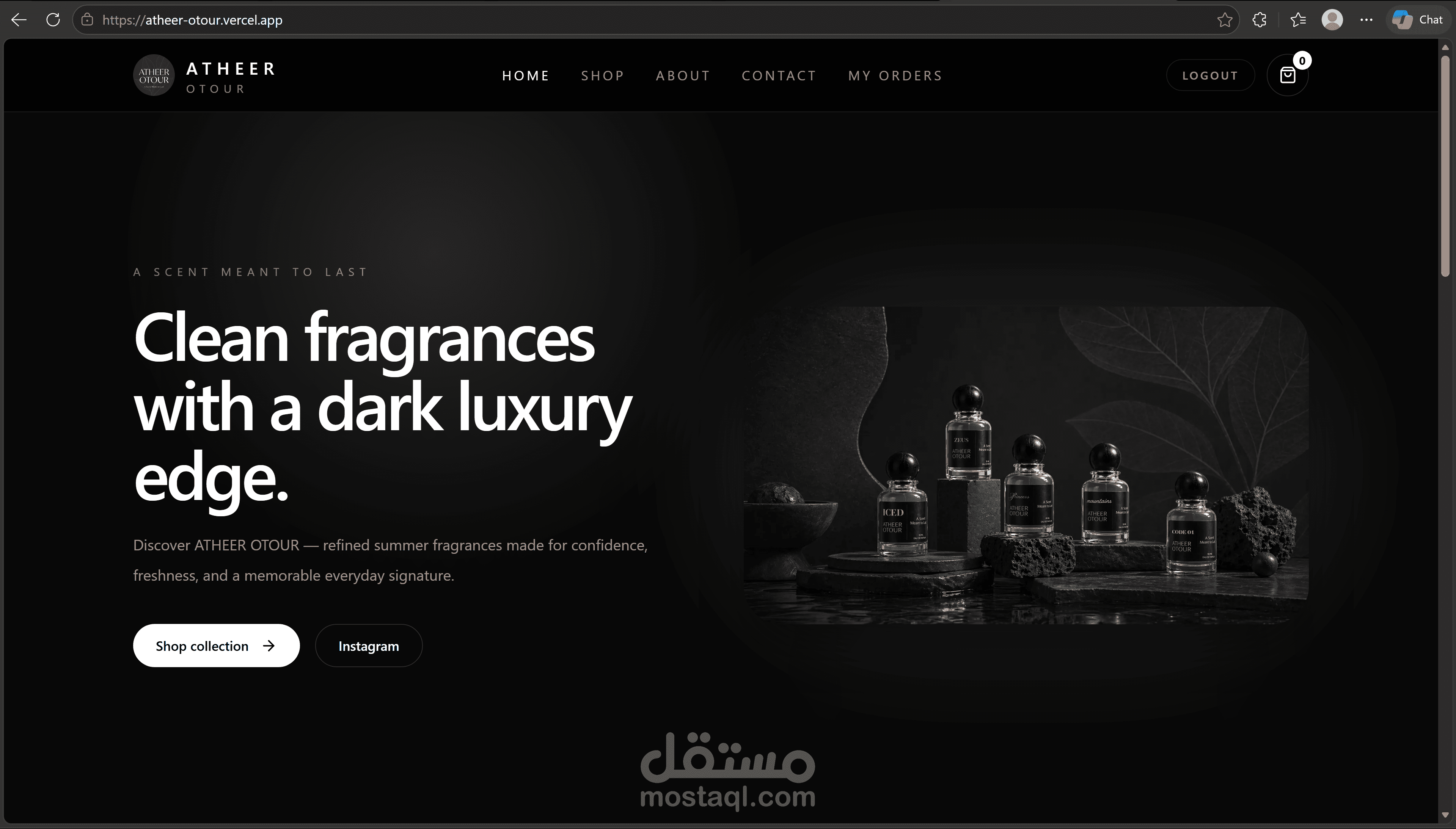متجر إلكتروني لبراند عطور - Atheer Otoor