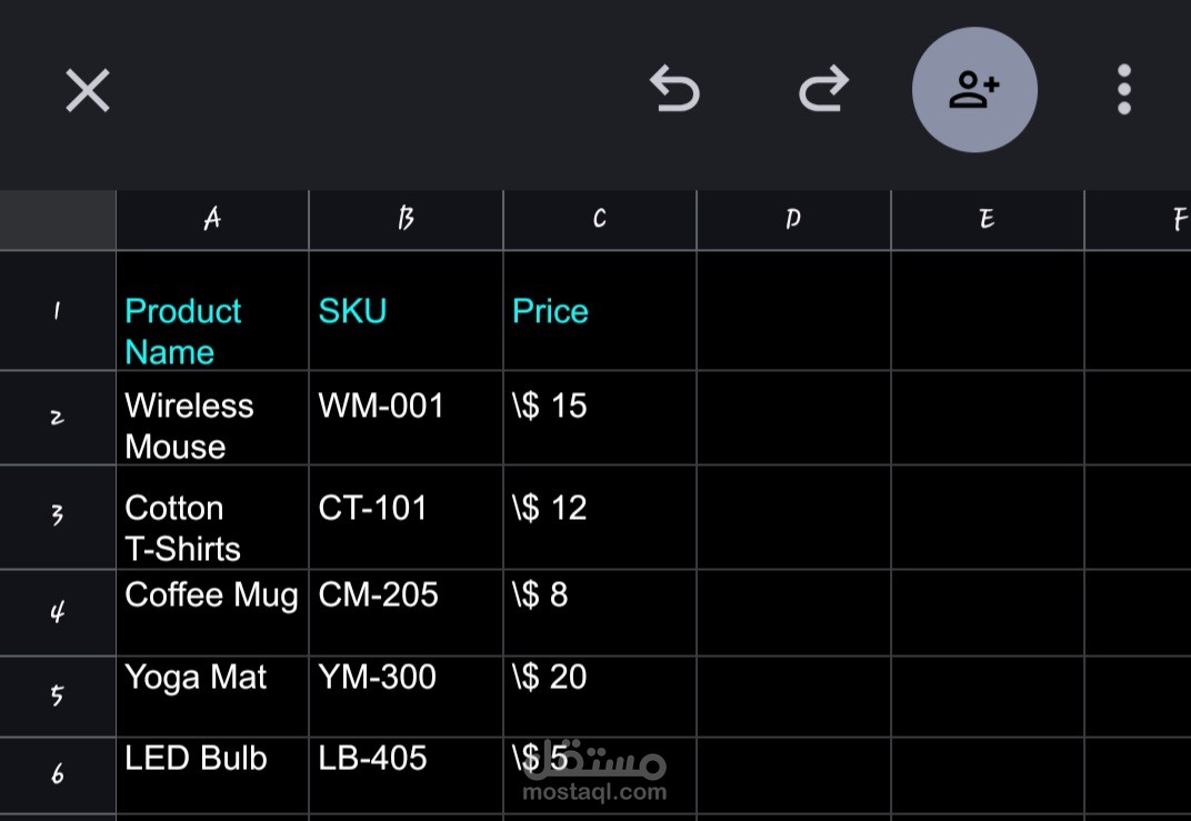 E-commerce Product Data Entry in Google sheets