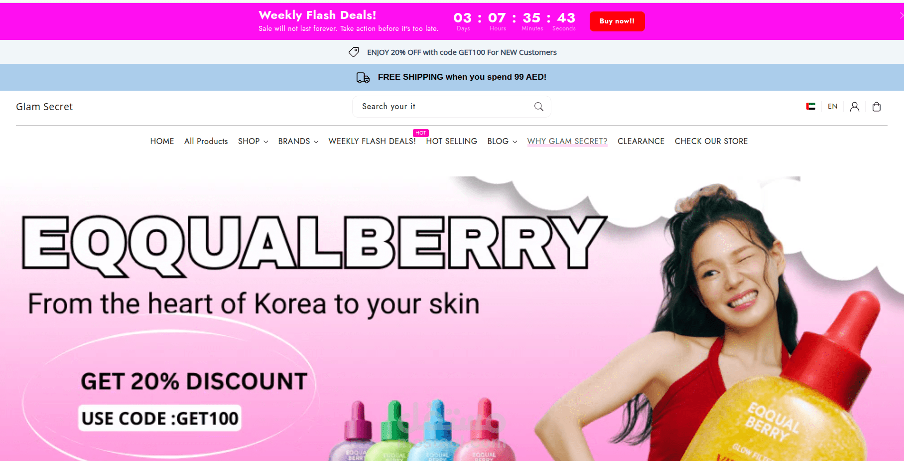 Glam Secret AE | Beauty & Cosmetics Shopify Store | UAE