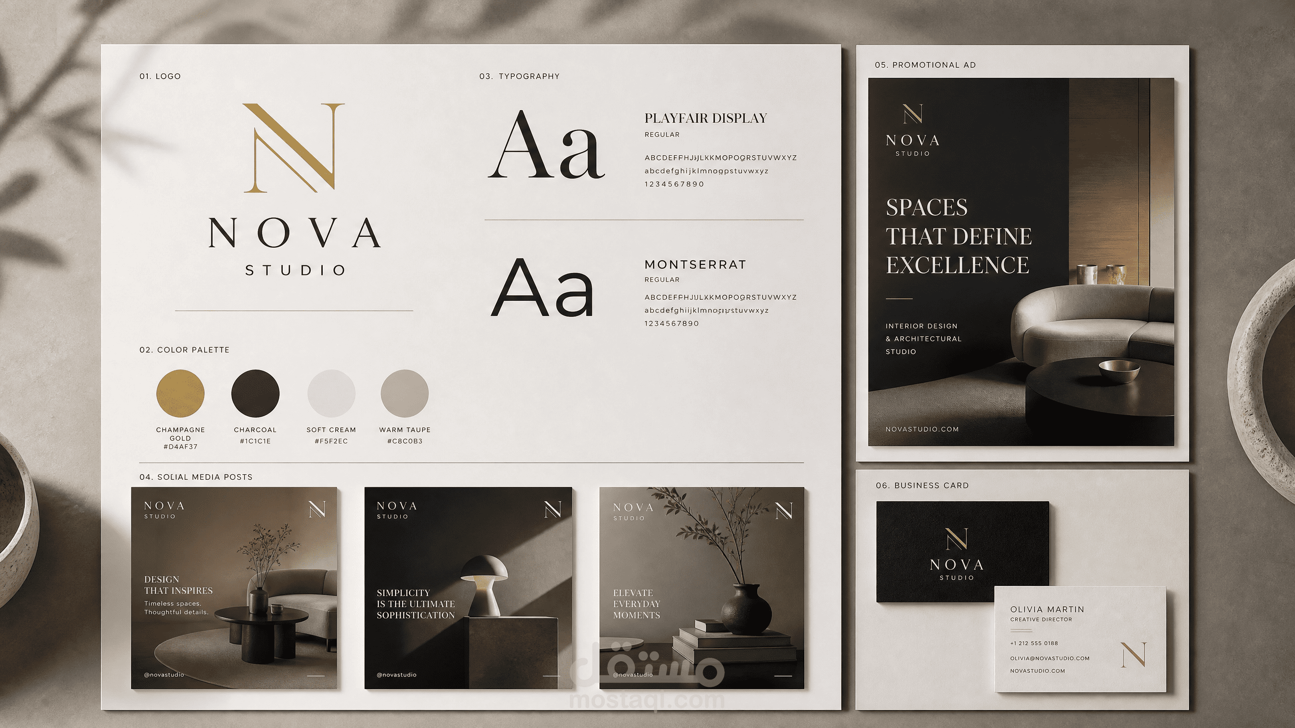 مشروع هوية بصرية متكاملة (Mini Brand Identity Project)
