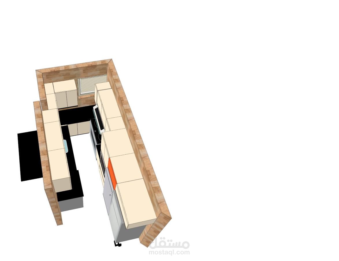 مطبخ مستطيل