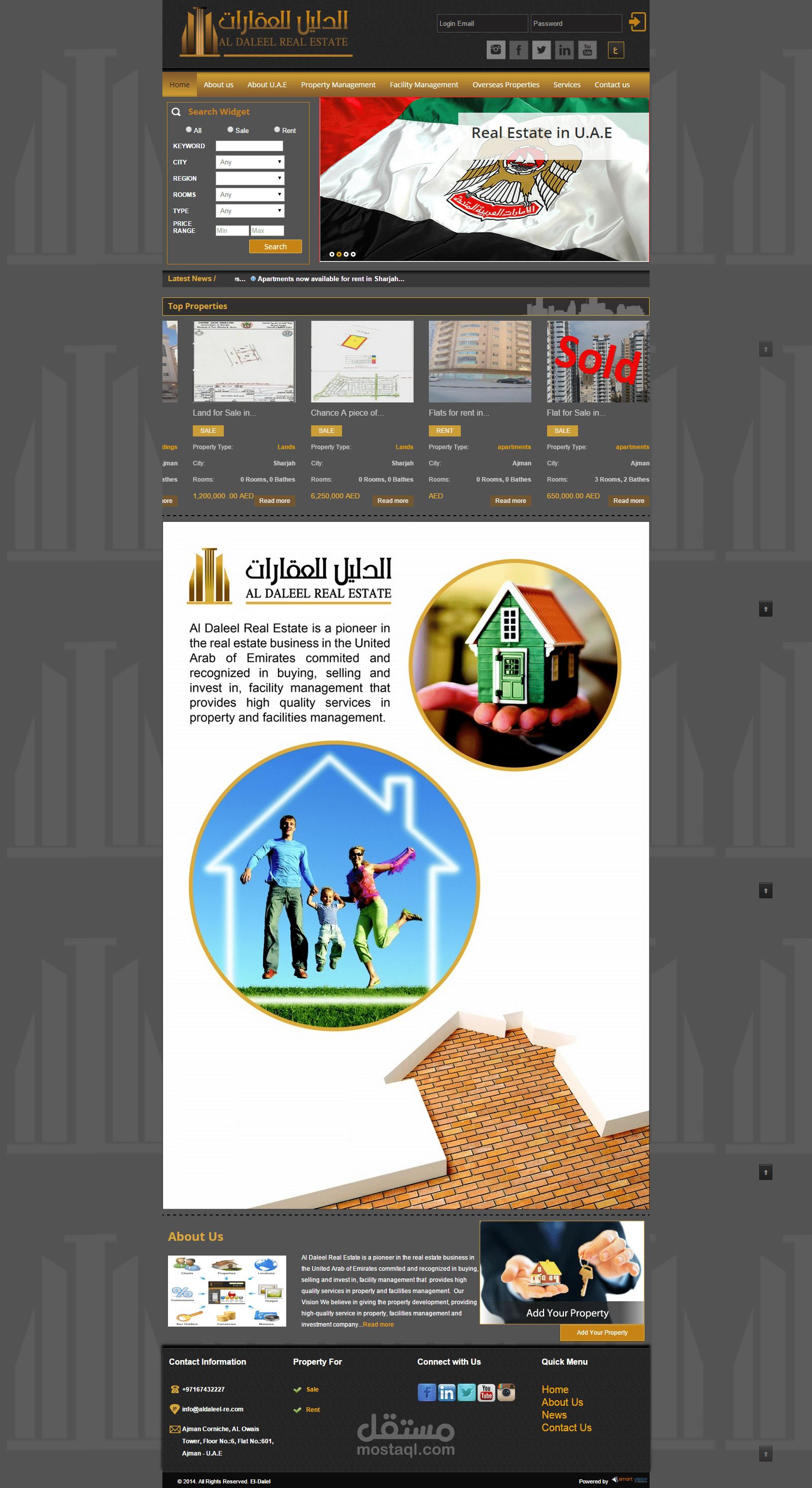 موقع لشركة عقارية