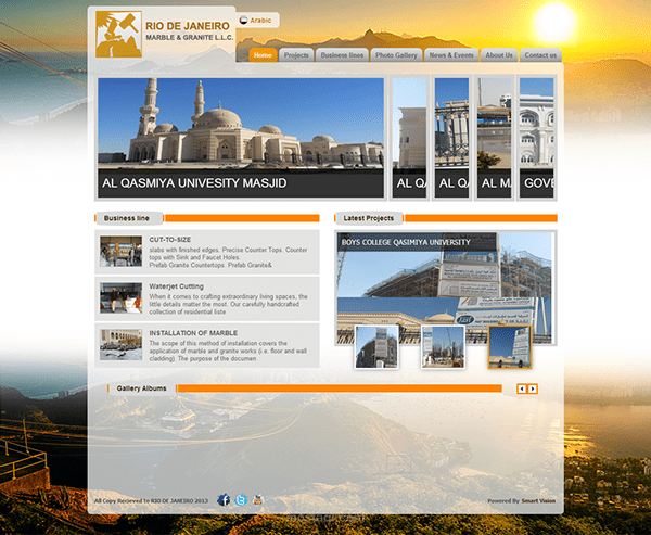برمجة موقع شركة رخام وجرانيت