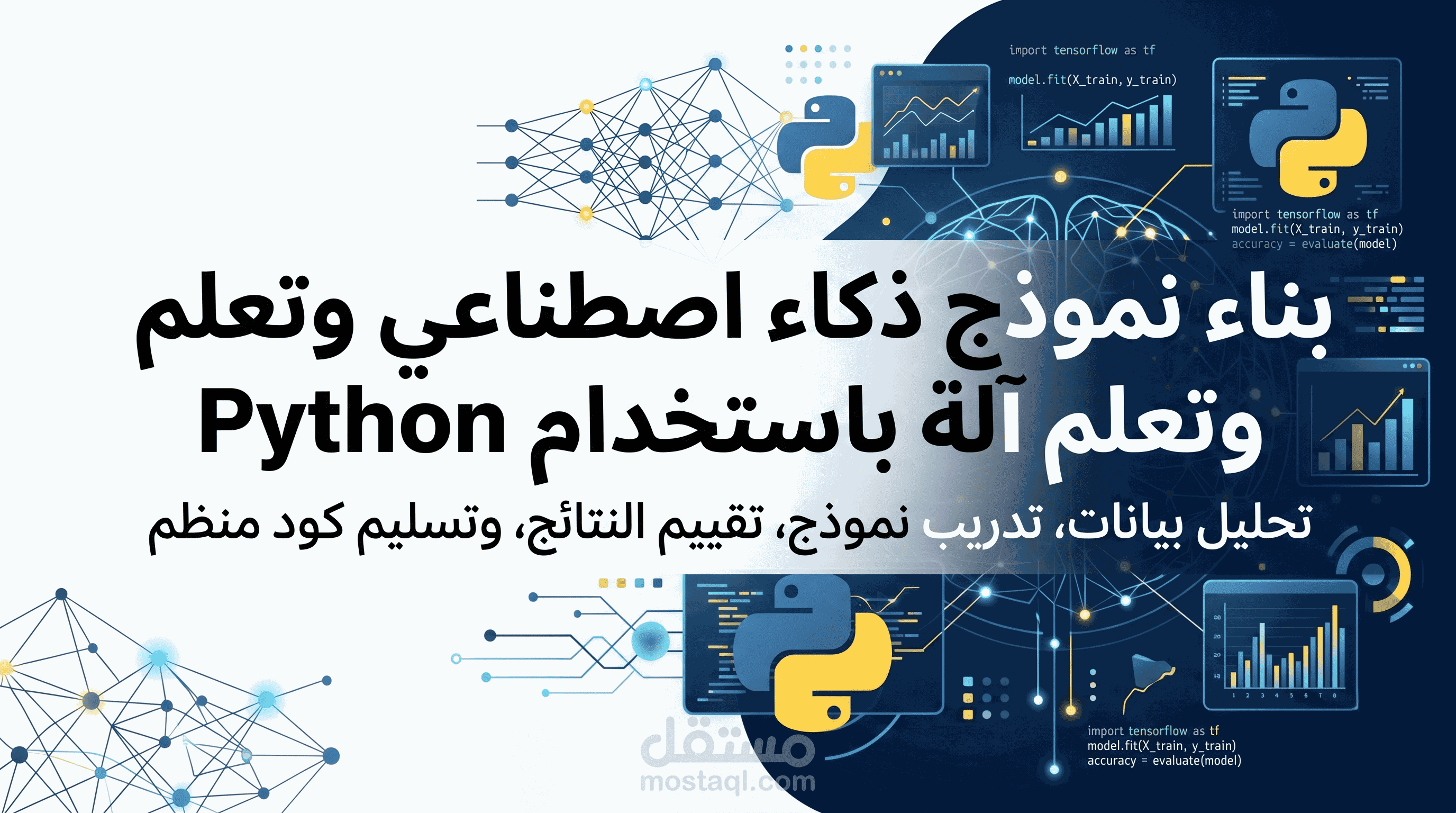 إنشاء نموذج ذكاء اصطناعي وتعلم آلة باستخدام Python