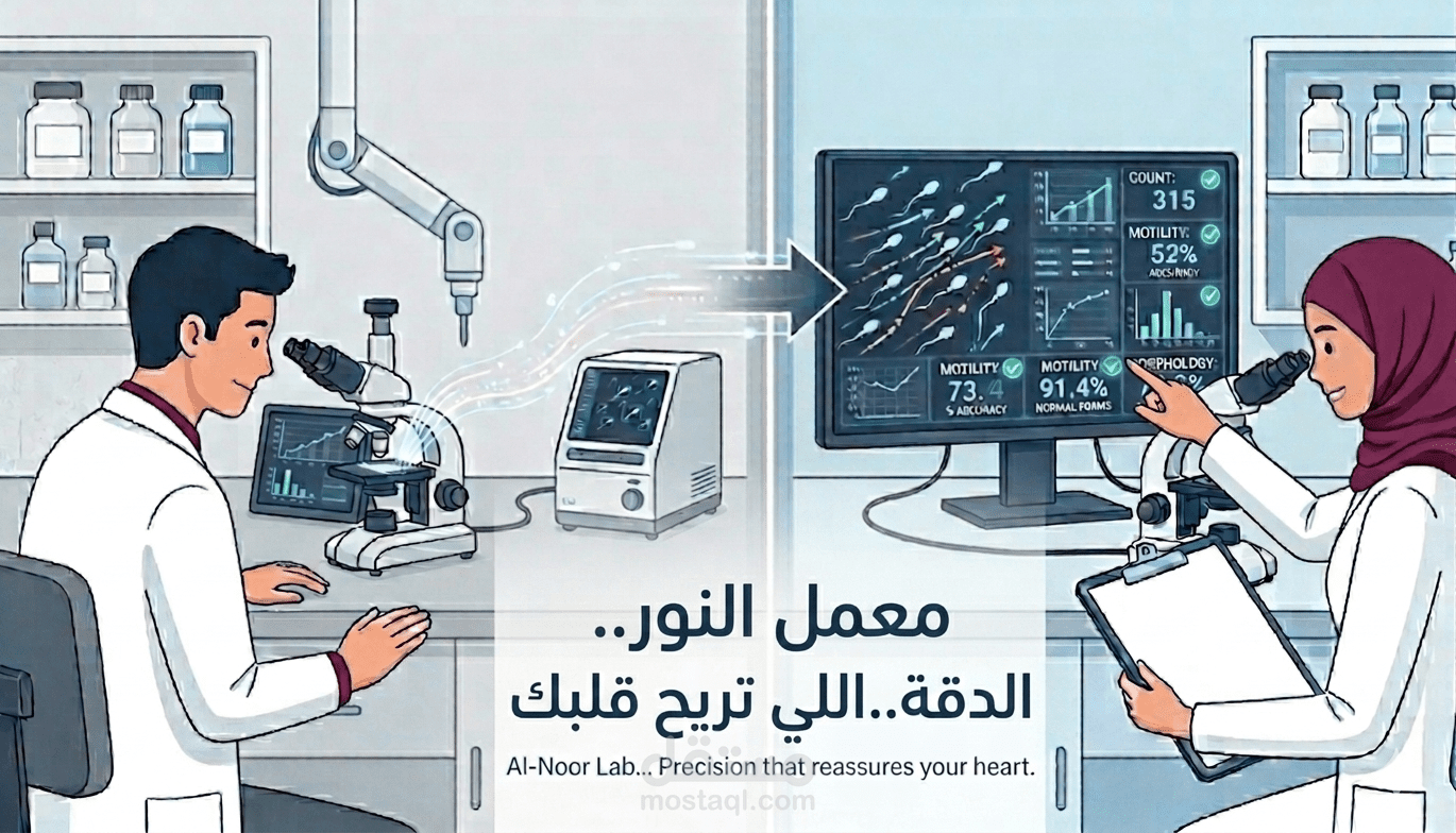 إعلان معمل النور