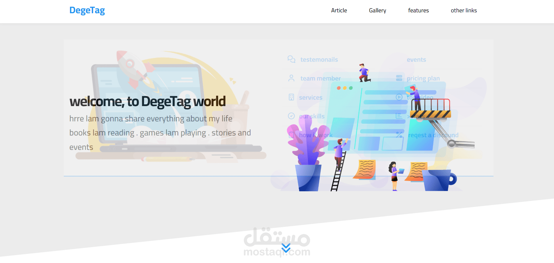 DegeTag Full Responsive Website