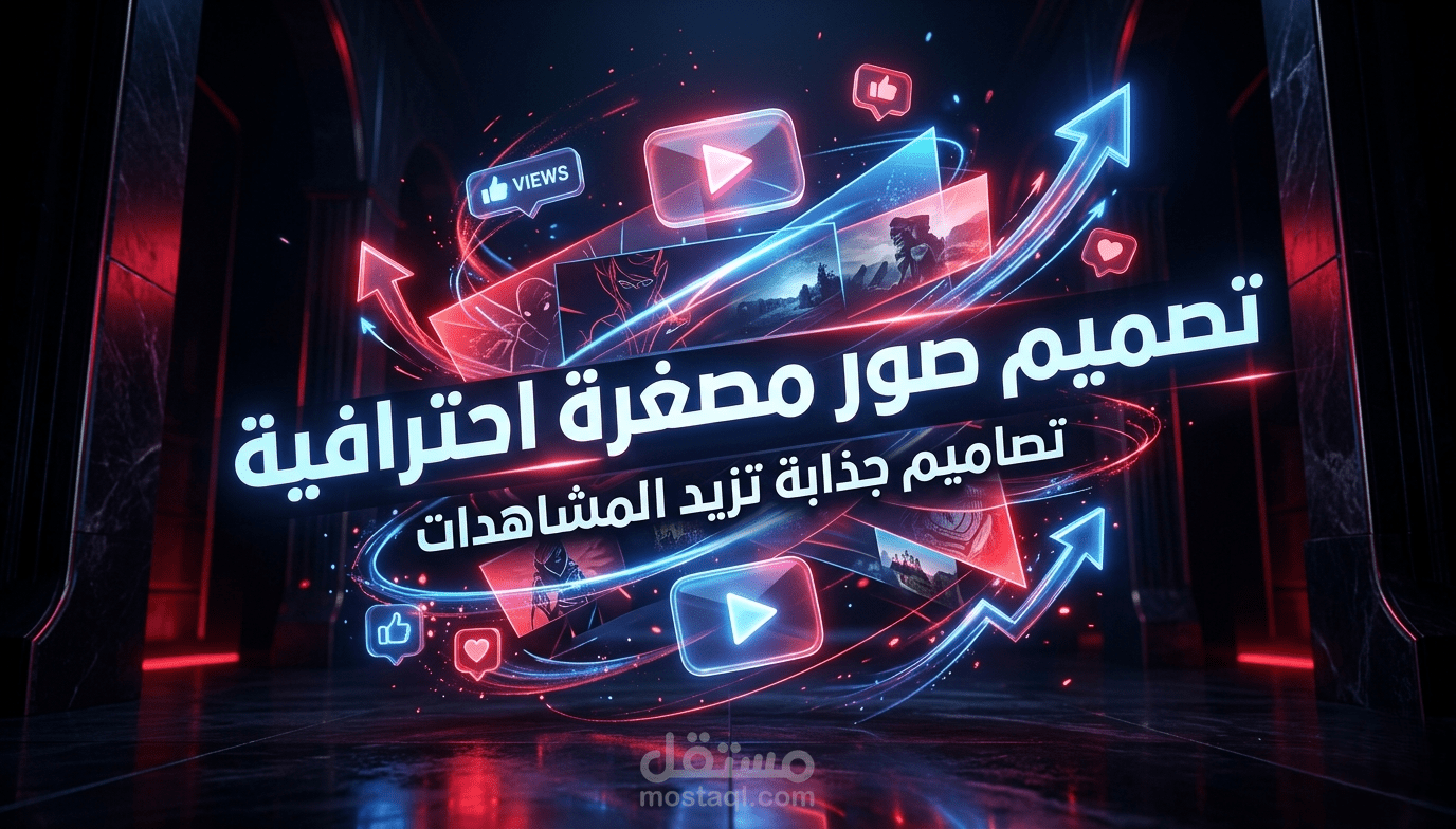 تصميم صور مصغرة احترافية لليوتيوب تزيد المشاهدات وتجذب الانتباه