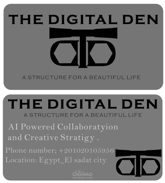 a business card design