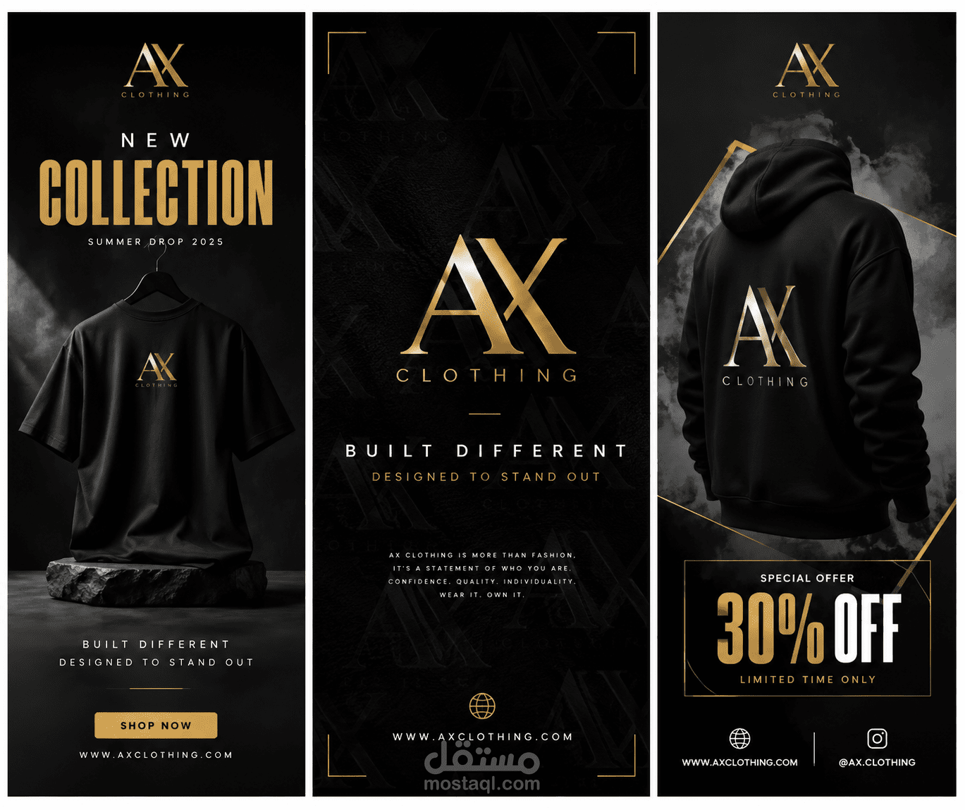 تصميم إعلان هودي لبراند ملابس (AX APPAREL)