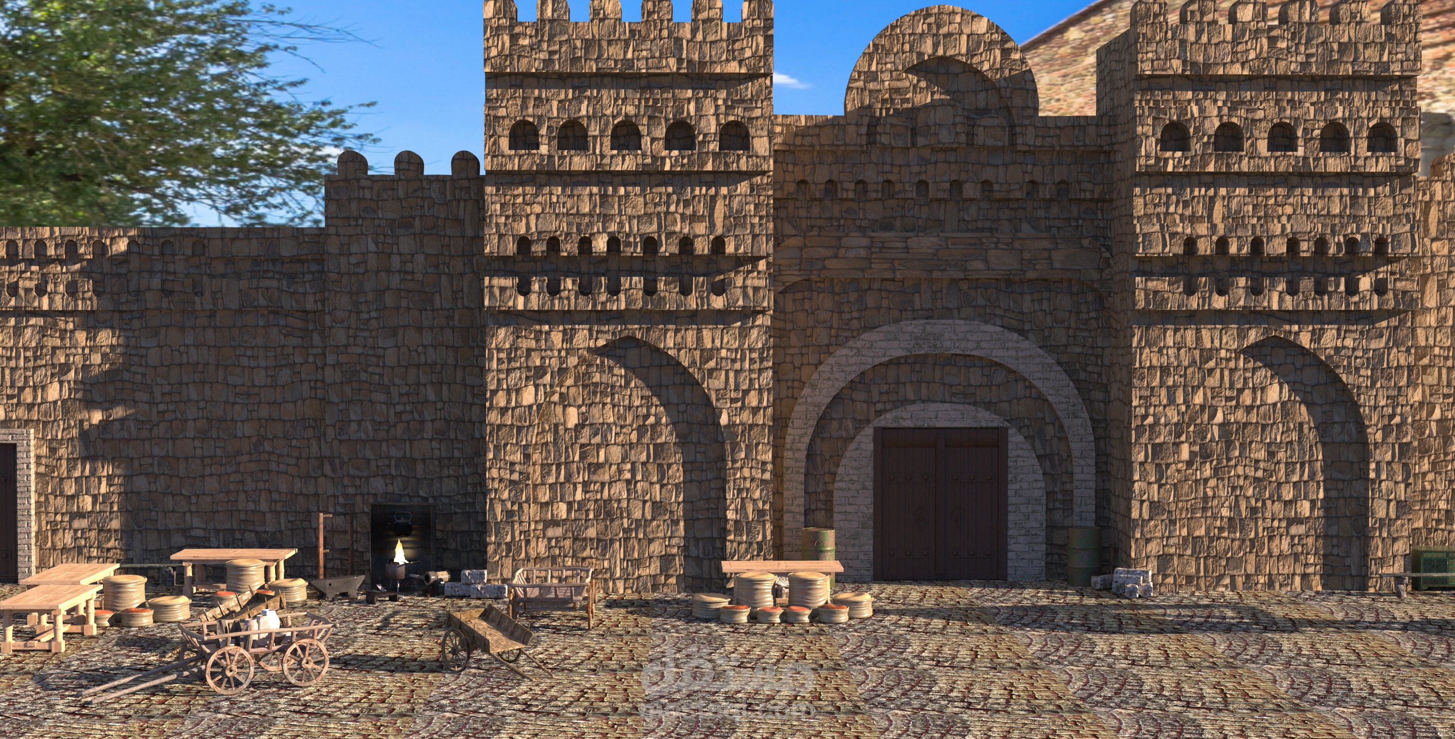 A realistic simulation of an ancient Egyptian monument