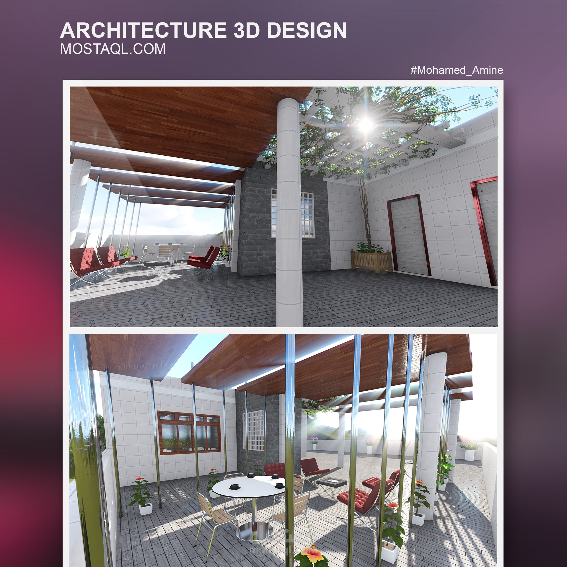 تصميم الفراغات المعمارية و اضهارها بشكل واقعي