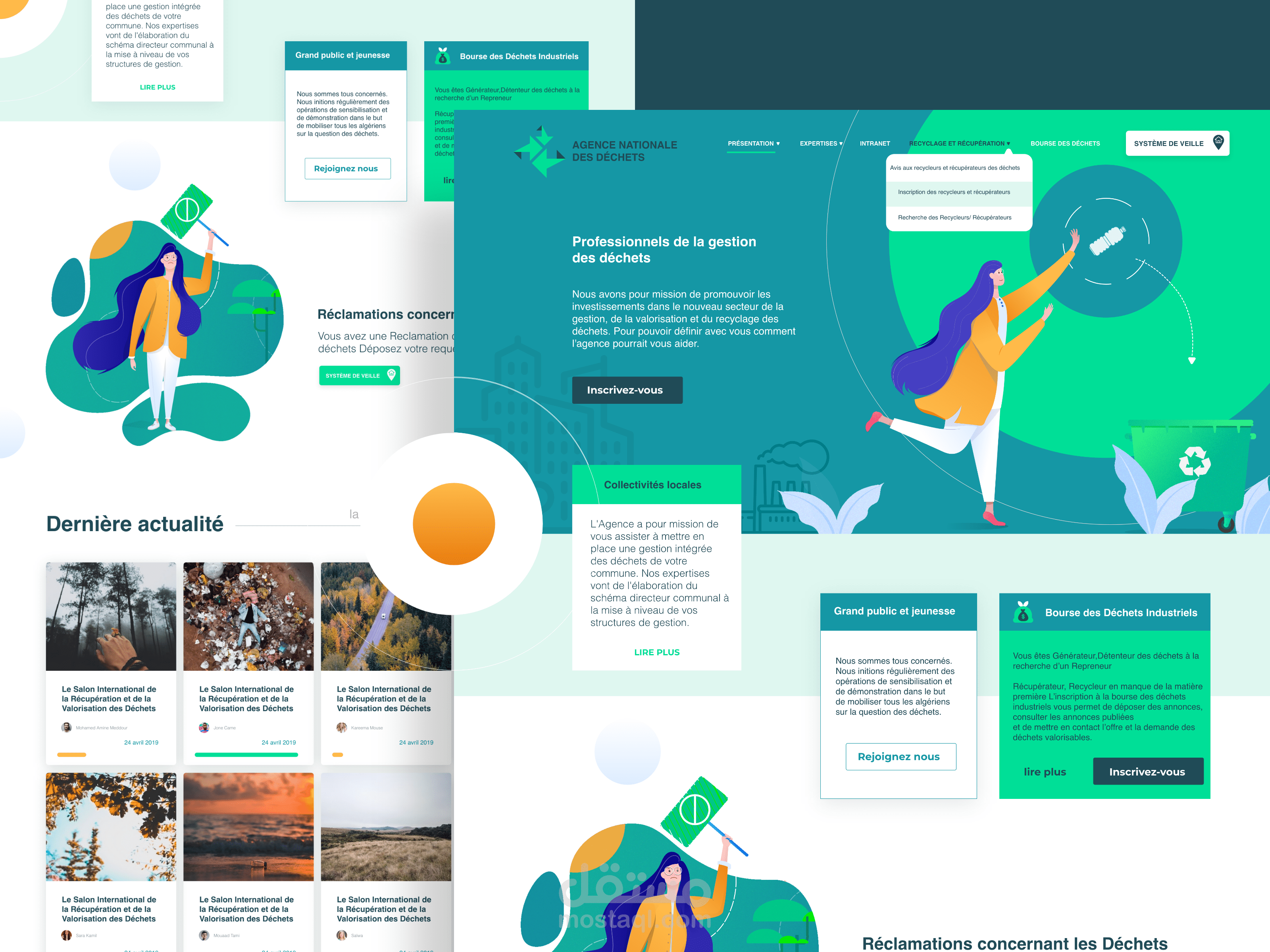 UI UX design تصميم واجهات موقع وزارة البيئة و المحيط