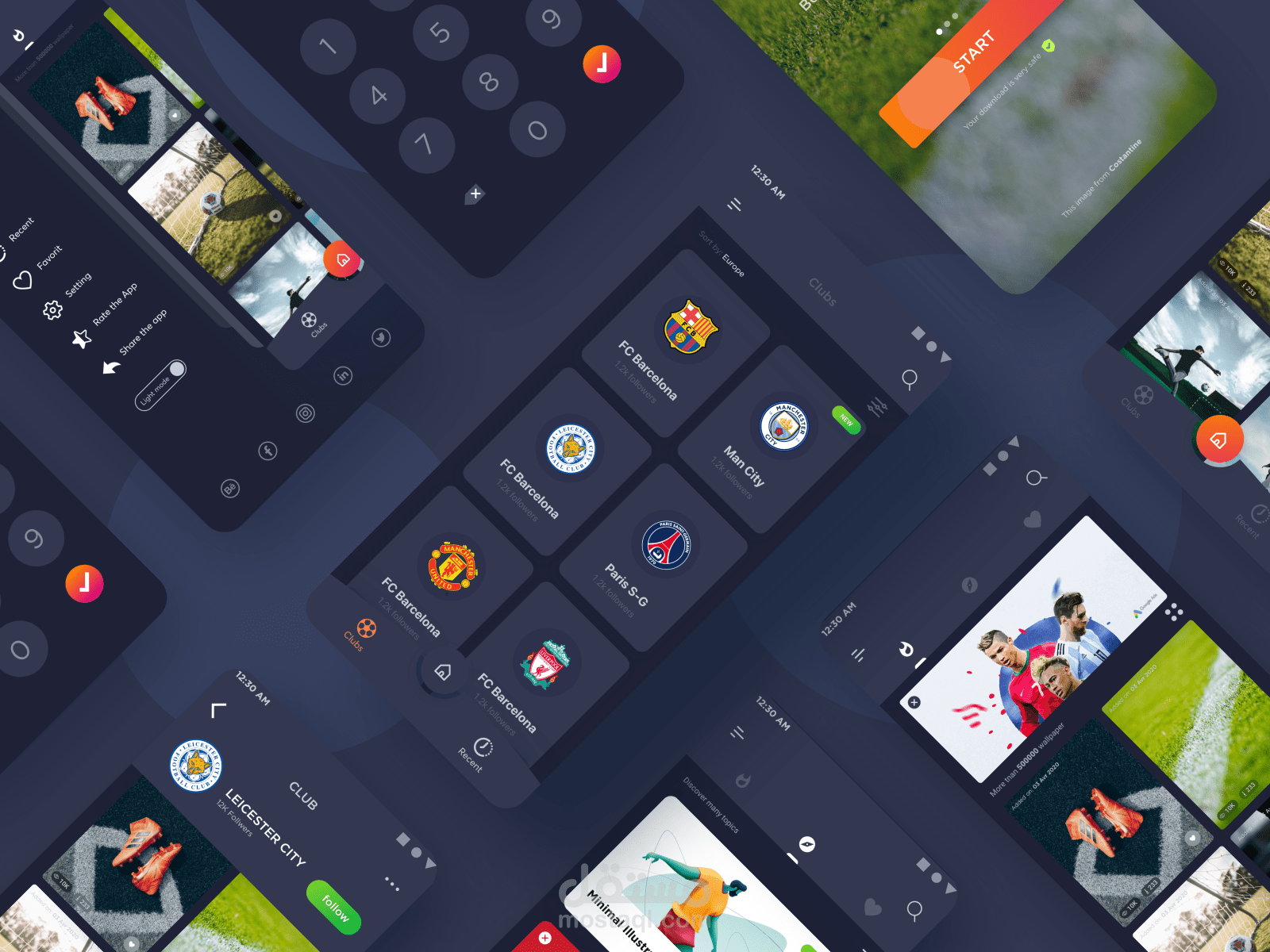 تطبيق تحميل خلفيات رياضية