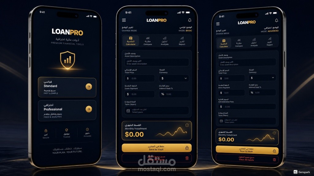 تطبيق Loan Pro لإدارة القروض والتحليل المالي (Fintech Solution)