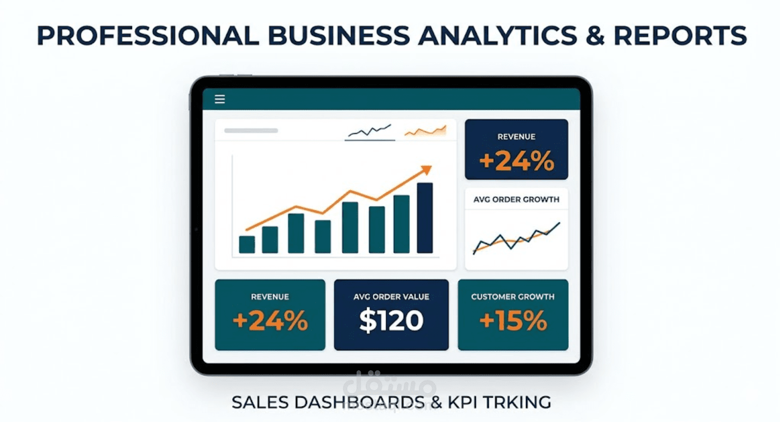 لوحات تحكم وتقارير مبيعات احترافية (Dashboard)