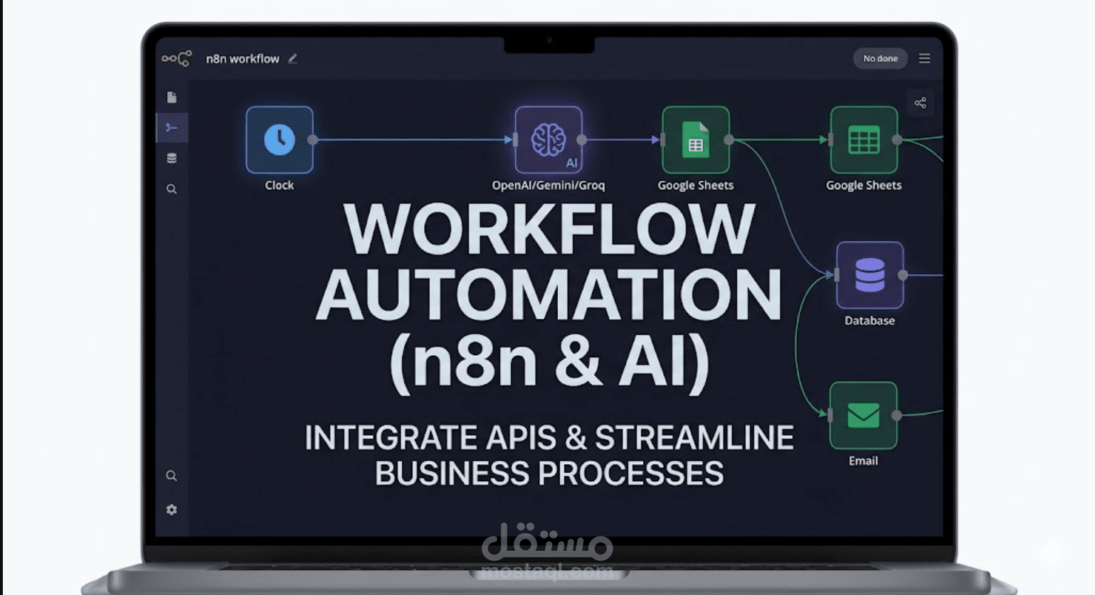 أتمتة استخراج البيانات وبناء بوتات ذكية (n8n & AI)