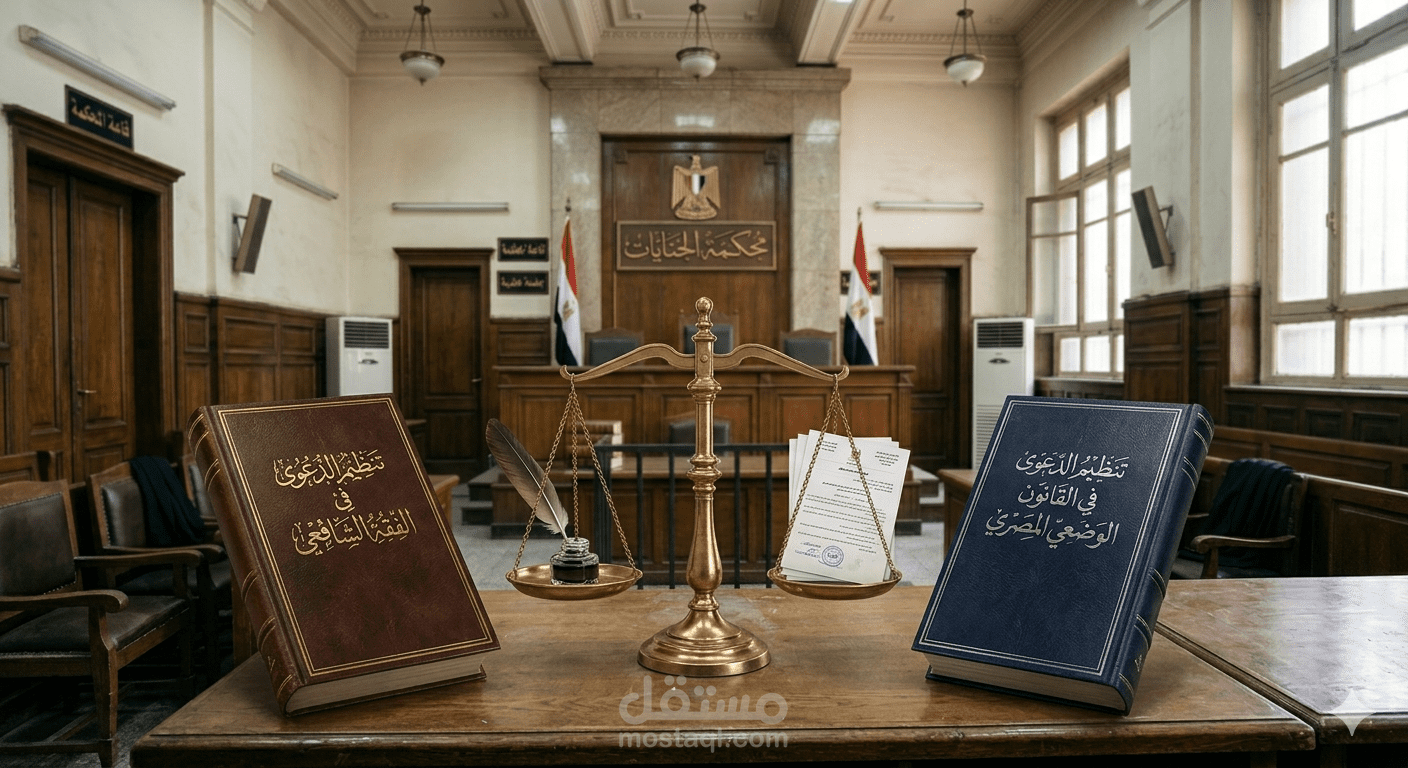نمر سريعا علي الفقه وعلاقته بالقانون من حيث تنظيم الدعوي بين الفقه الشافعي والقانون