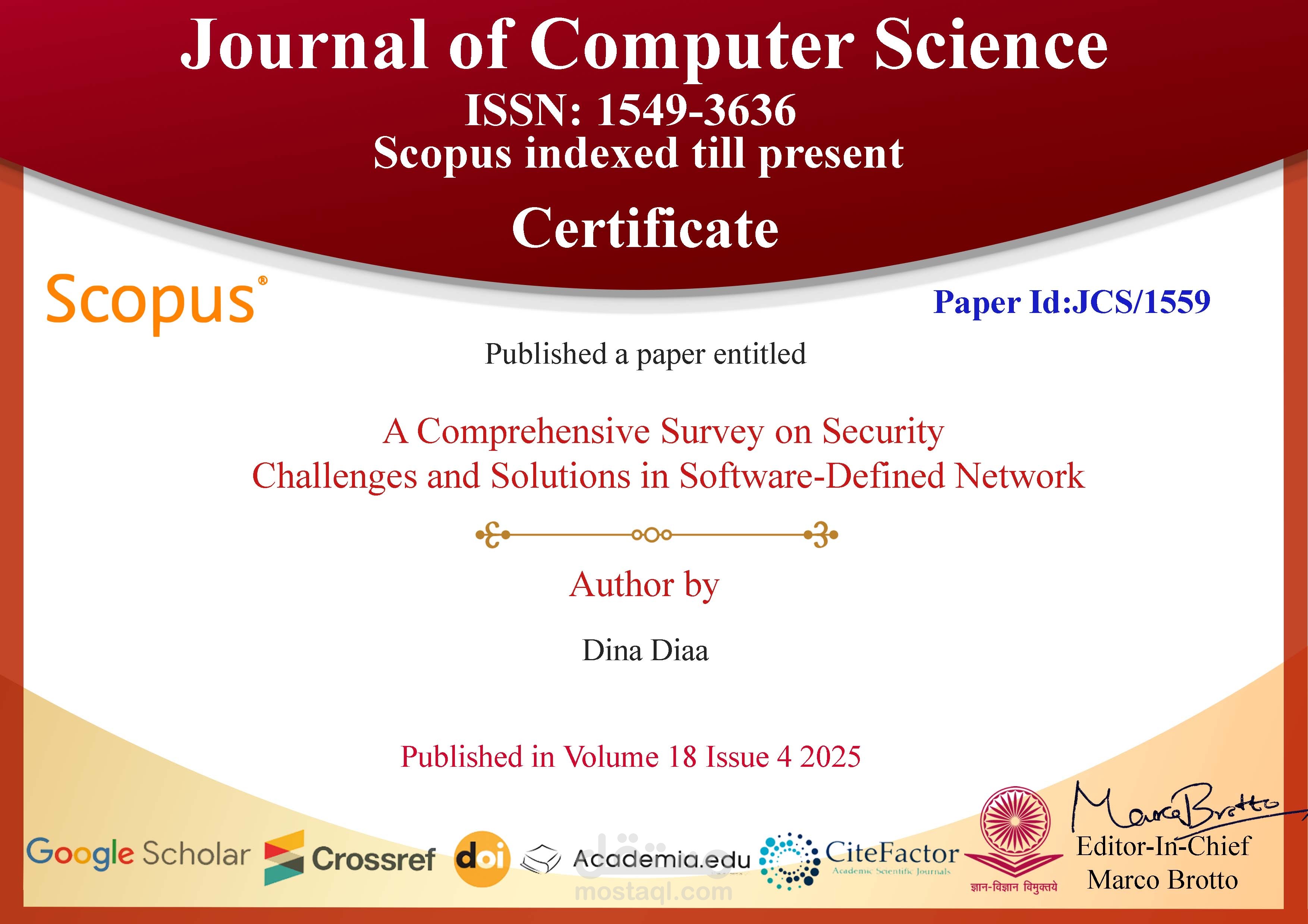 نشر وتنسيق بحث علمي بمجلة Scopus دولية