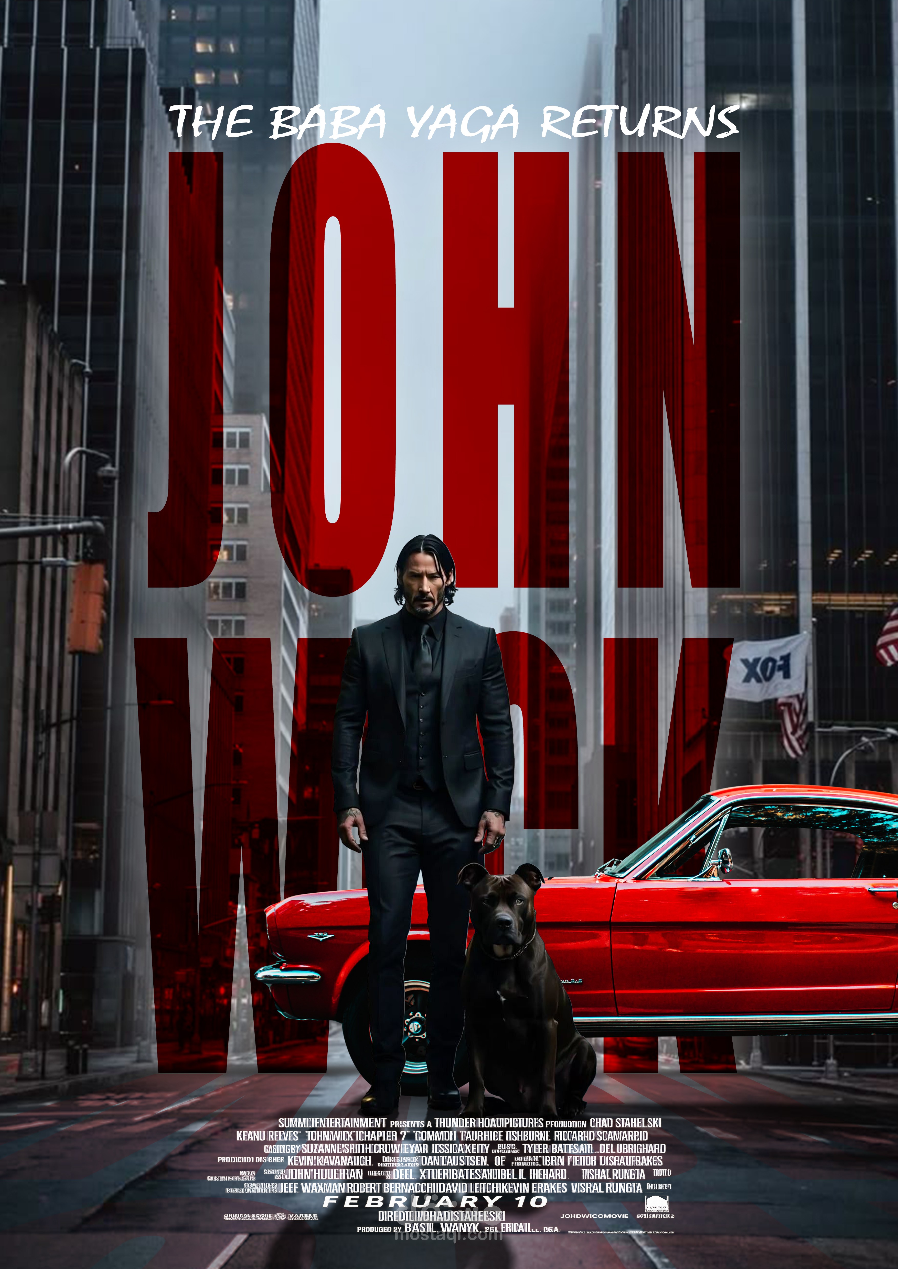 تصميم بوستر سينمائي تجاري لفيلم (John Wick) | دمج رقمي وتيبوغرافيا