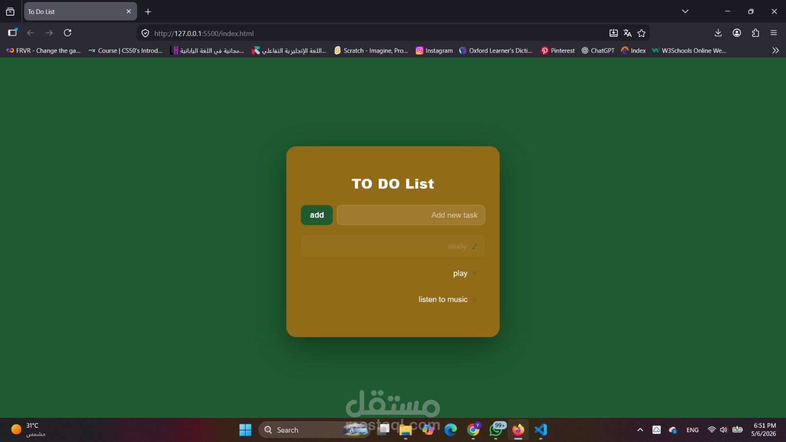 To do list