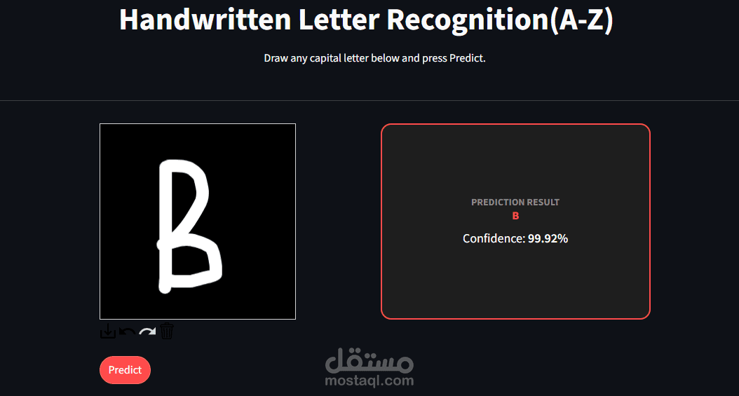 التعرف على الأحرف الإنجليزية المكتوبة بخط اليد