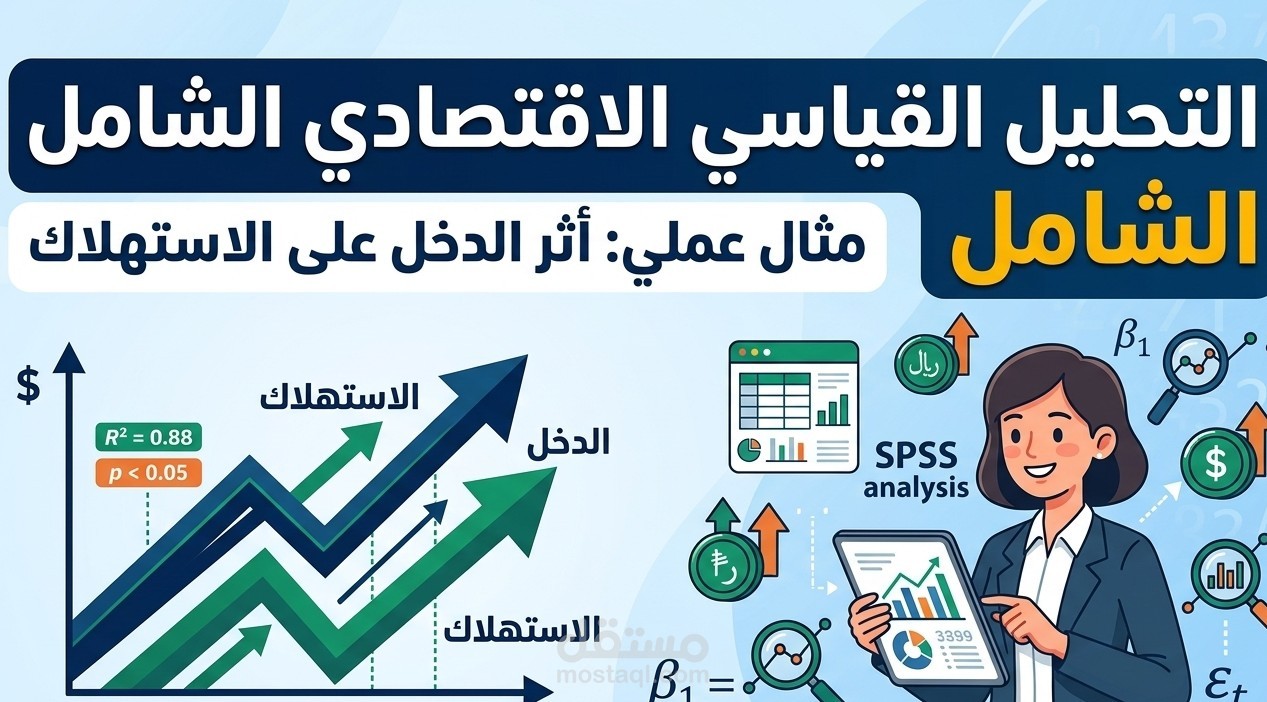 نموذج تحليل قياسي اقتصادي متكامل لبيانات السلاسل الزمنية.