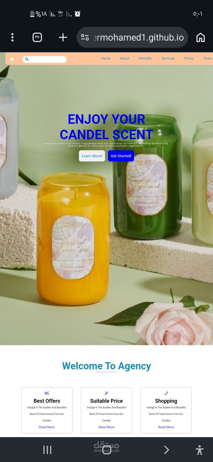 Luxury Candle Store Website Design with HTML & CSS