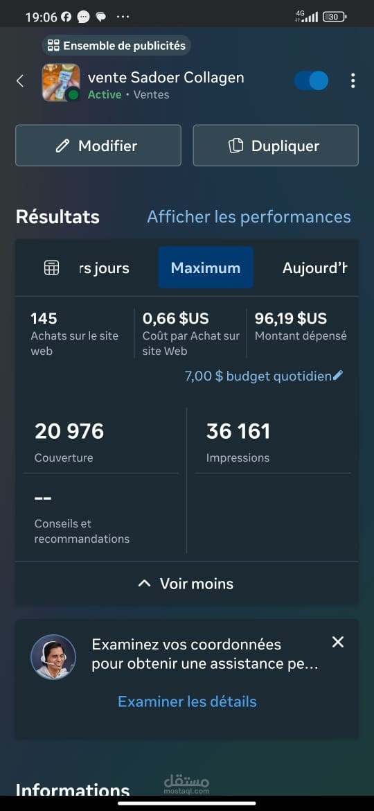تحقيق 145 مبيعة لموقع إلكتروني بتكلفة شراء استثنائية 0.66 دولار
