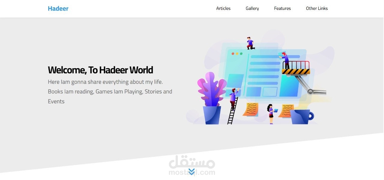 تصميم وتطوير موقع "معرض أعمال شخصي" (Personal Portfolio) متجاوب بالكامل