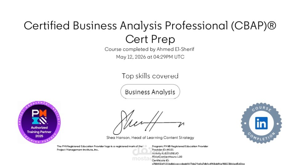 محترف تحليل أعمال معتمد (CBAP Cert Prep) - تخطيط وتطوير استراتيجيات الأعمال