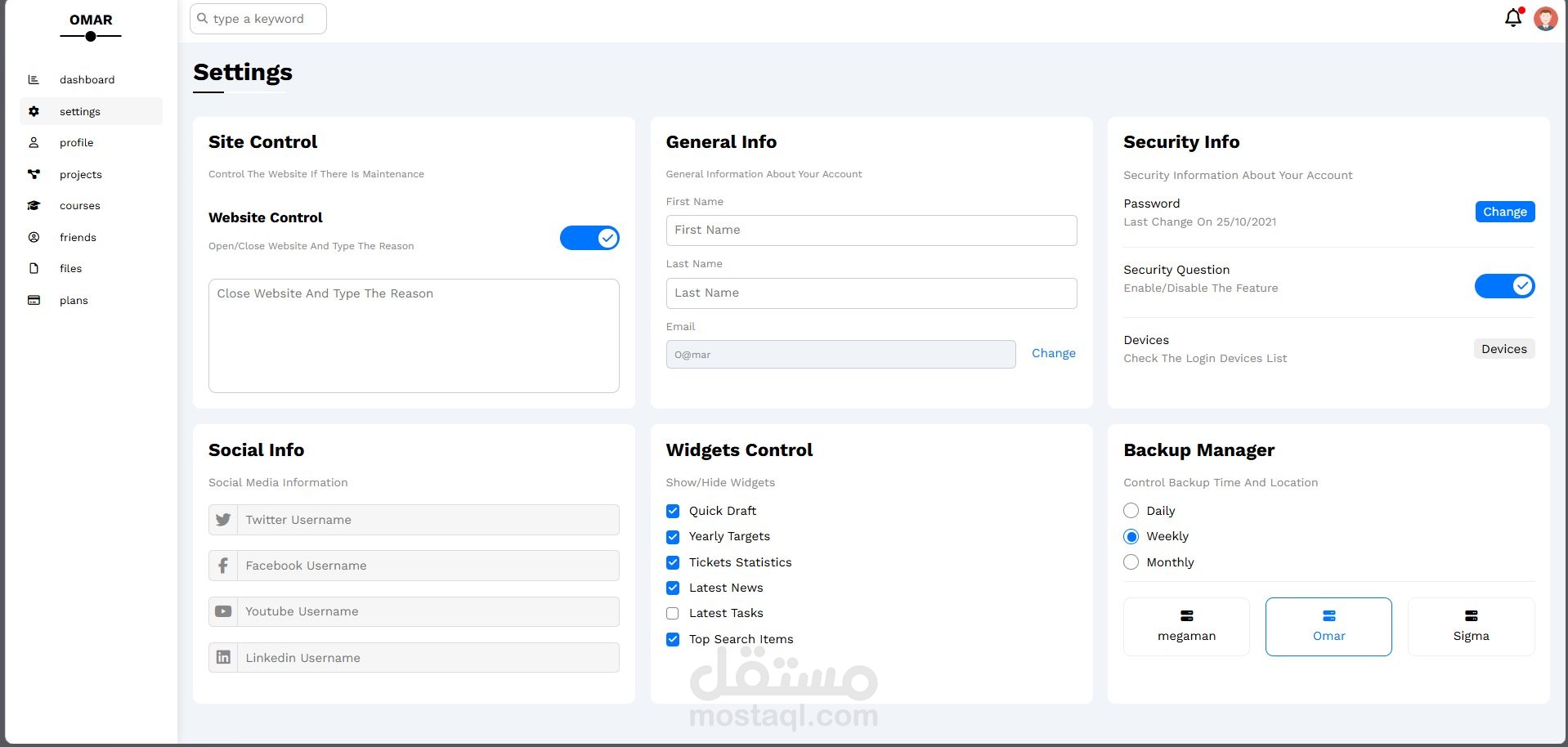 تكويد وتطوير موقع ويب تعريفي متجاوب (Responsive Front-End Website)