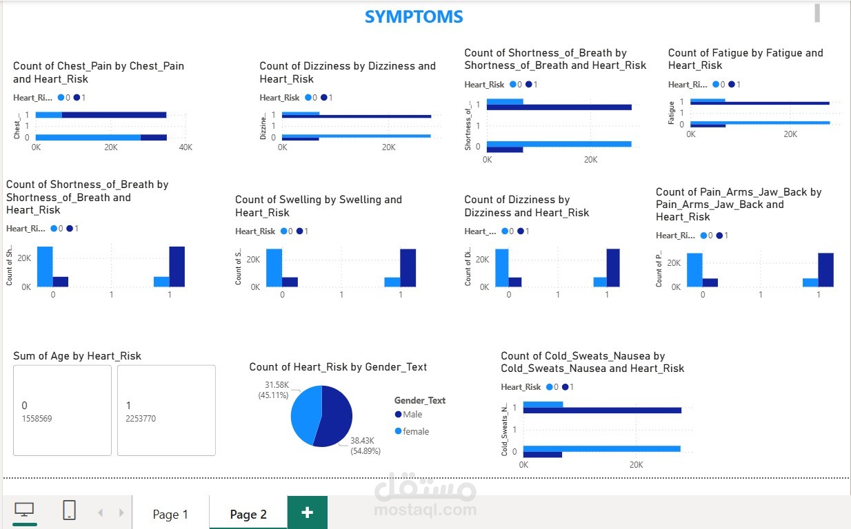 Heart Disease Risk Analysis Dashboard