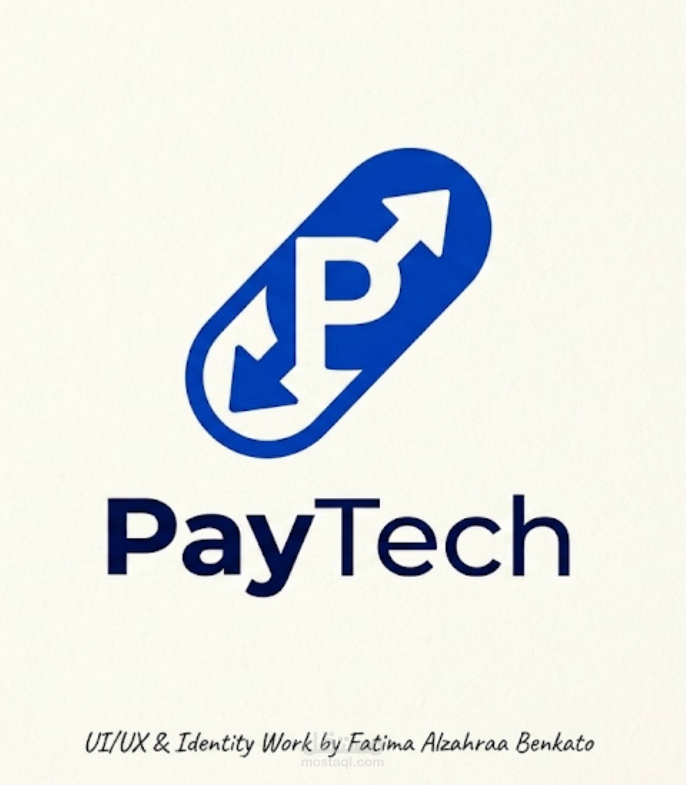تصميم هوية بصرية وشعار أيقوني مبتكر لتطبيق "PayTech"