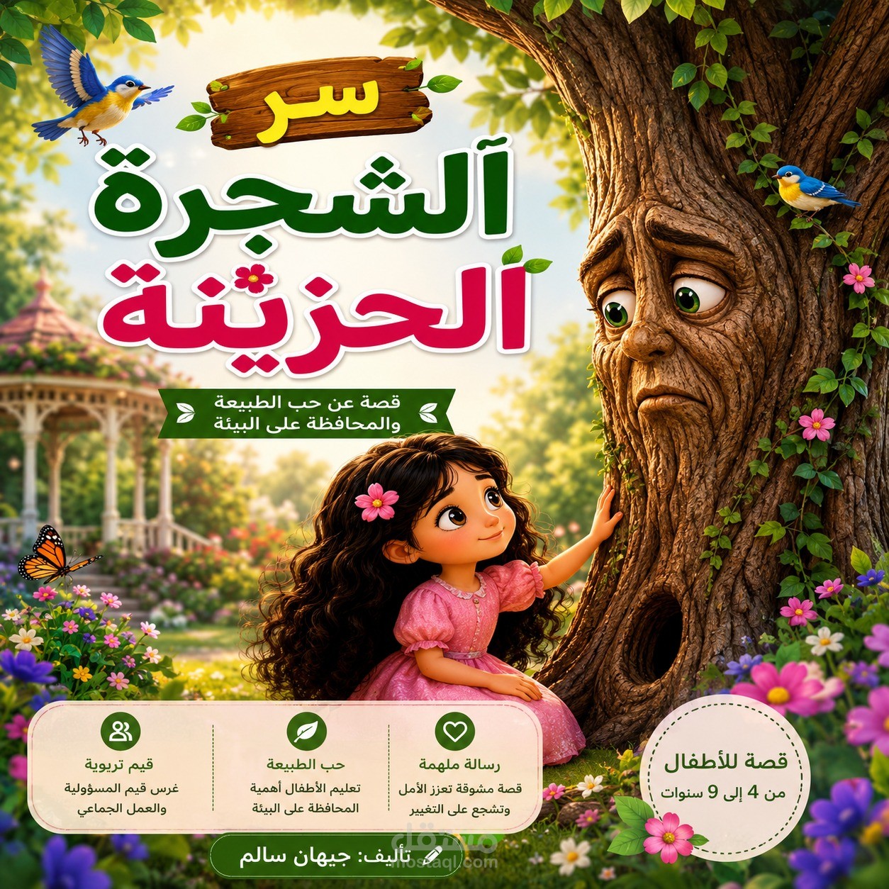 قصة أطفال تعليمية مصورة | سر الشجرة الحزينة