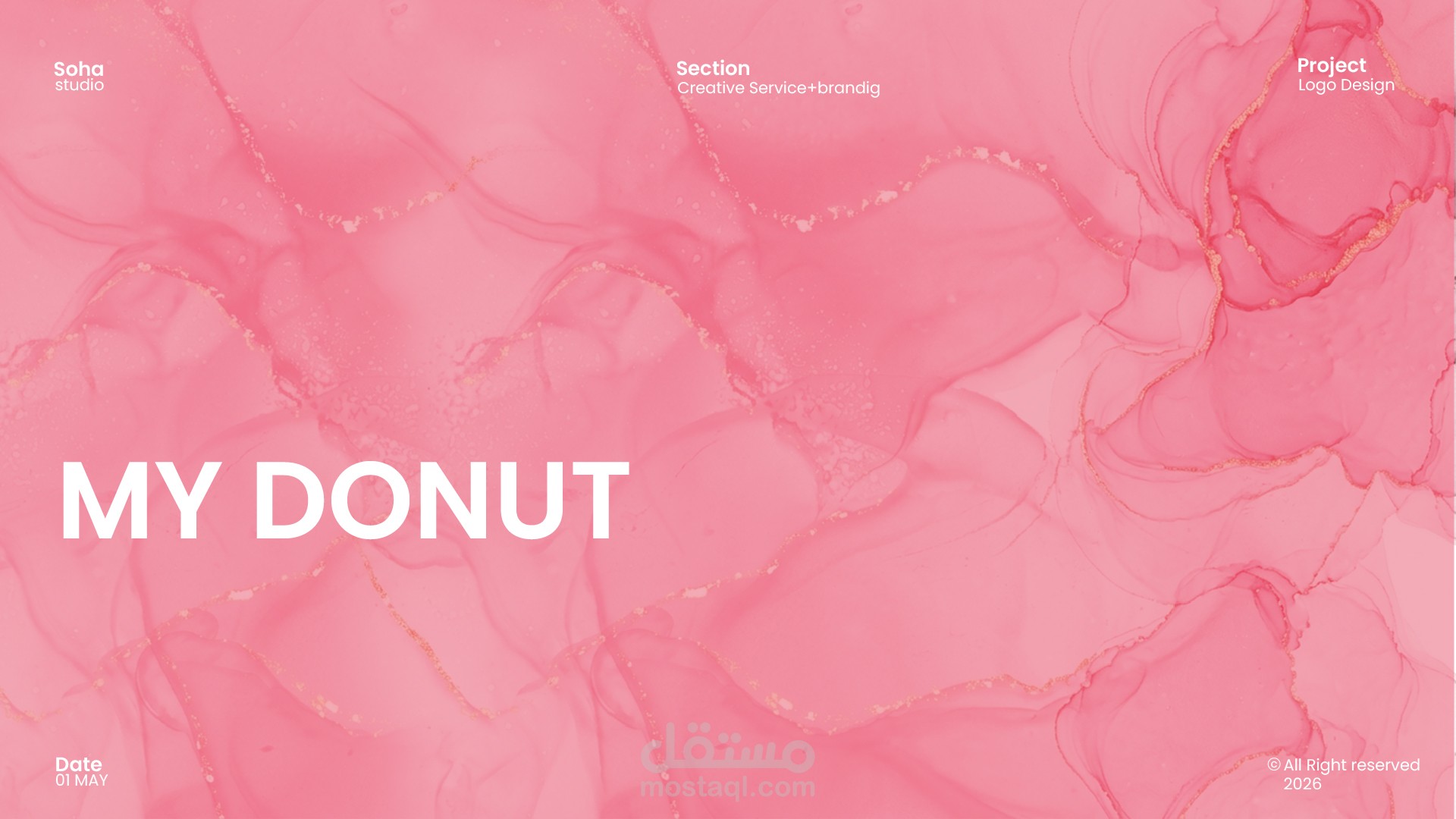تصميم شعار وهوية بصرية كاملة مع دليل إرشادي لمتجر My Donut