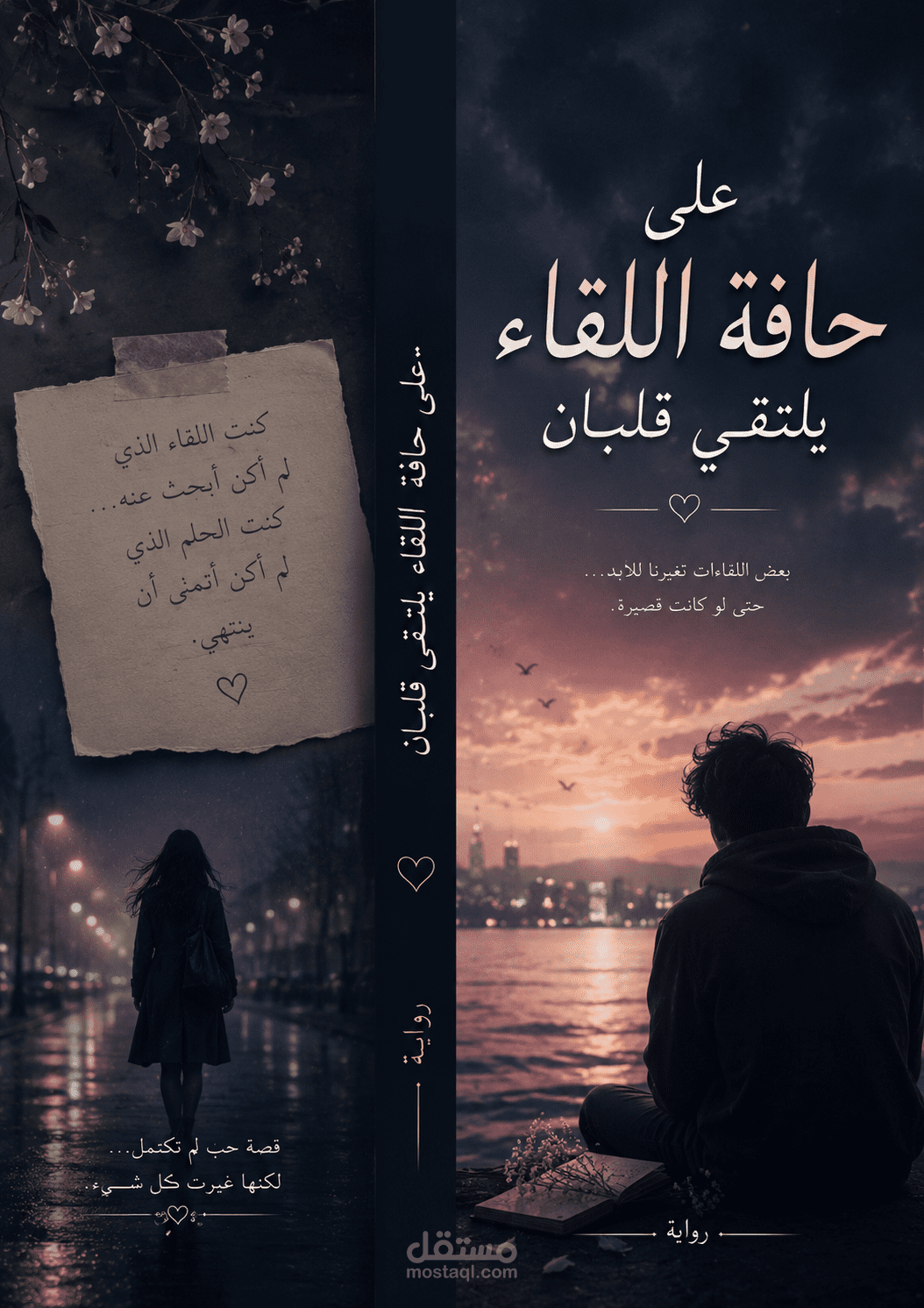 كتاب على حافة اللقاء يلتقي قلبان