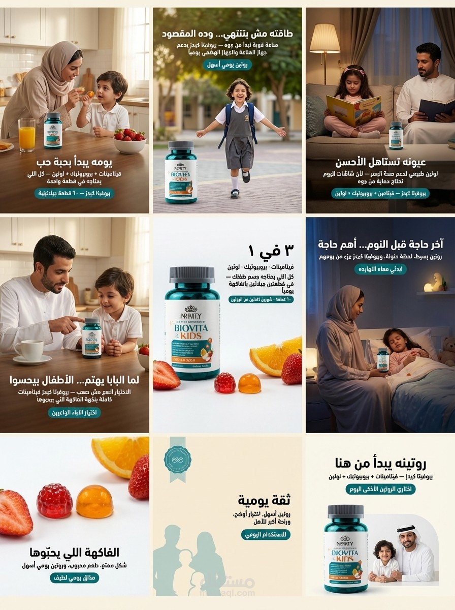 تصاميم إعلانية — قطاع الصحة والمكملات