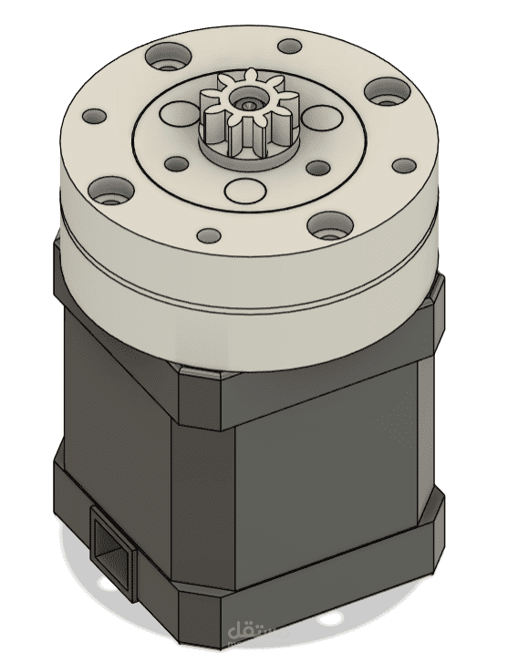 تصميم ومحاكاة علبة تروس كوكبية بمحرك خطوي (Stepper Motor Planetary Gearbox)
